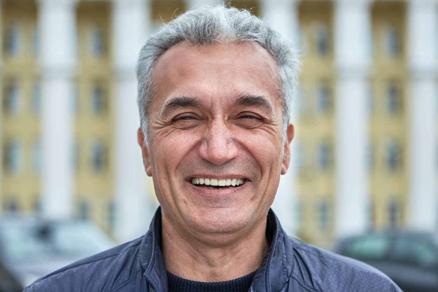 older man smiling