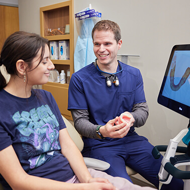 dentist with patient